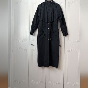 TravelSmith Women's Elegant Black Trench Coat